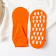 thumbnail image 2 of PMVFHDE Women's Grip Sports Socks for Yoga and Pilates, Indoor Home Floor Socks, Dance Socks with Traction for Practice and Home Workouts Orange,One Size, 2 of 3