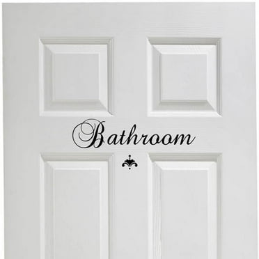 VWAQ Bathroom Door Decal Vinyl Sticker Restroom Decor Home Decorations ...