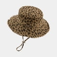 thumbnail image 5 of Unir Outdoor Hiking Leopard Print Bucket Hat for Women, Wide Brim with Windproof Chin Strap, UV Protection Sun Hat, 1 Piece, One Size, 5 of 5