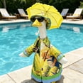 thumbnail image 4 of AZXY Raincoat Porch Goose Outfit, 23‑Inch Goose Clothing Costume for Cement Plastic Porch Goose Statue, Goose Clothes for Garden Porch Goose Figurine, Outdoor Home Decor, 4 of 8