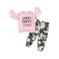 thumbnail image 4 of Toddler Girls Clothes 2T 3T 4T 5T Fall Outfits Baby Pullover Sweatshirt  Camouflage Pants Set Kids Winter Sweatsuit, 4 of 8