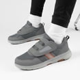 thumbnail image 2 of Lusa Wide Toe Box Shoes for Men Women Convenient Hook and Loop Low Top Walking Shoe for Seniors Non- Loose Sneakers Bunions, Plantar Fasciitis, Hammertoes, Swollen Footwear Grey 40, 2 of 8