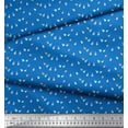thumbnail image 3 of Soimoi Blue Cotton Voile Fabric Dot & Bulb Home Decor Printed Craft Fabric by the Yard 56 Inch Wide, 3 of 3