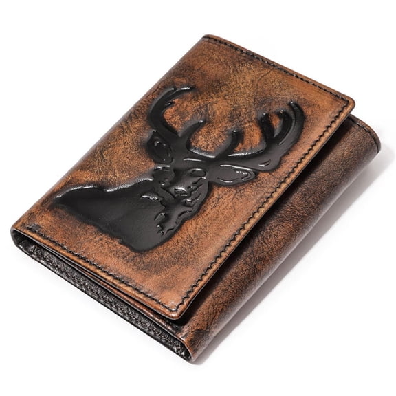 Distinctive Vintage PU Trifold Wallet Case for Fashionable Men Women