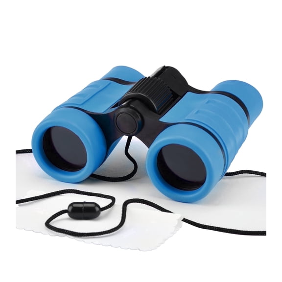 S Syxspecial Binoculars for Kids, 30 mm with Cleaning Cloth, Blue, 1 Count