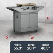 TYTUS Emberwood Gas Griddle with Grill and Prep Cart and Cover