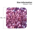 thumbnail image 2 of Glitter Sparkles Shimmer Set of 6 Faux Leather 4 Inch Coasters Drinks Tabletop Home Dinning Square, 2 of 6