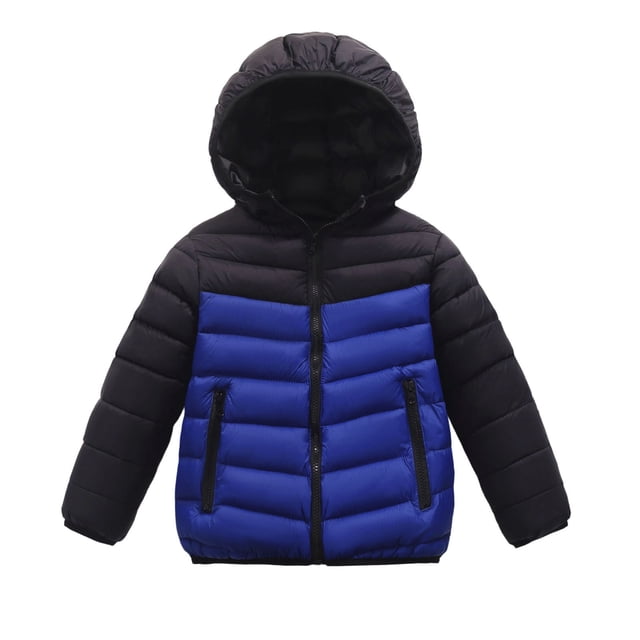 Girls Down Coat Winter Jacket With Contrast Sleeves Warm Quilted Outerwear Kids Windproof Cold Weather