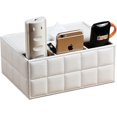thumbnail image 4 of 1 x PU Leather Multi-Function Rectangular Tissue Box Cover and Remote Control Cart, Suitable for Storing Pen and Stationery, Desktop Organizer Storage, 4 of 5