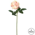 thumbnail image 3 of Vickerman 25" Artificial Light Pink Open Rose Stem, 6 per Bag, 3 of 4