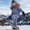 Blue, variant on Girls Snowsuit Sets Ski, 2 Pieces Outdoor Windproof Thermal Winter Jackets and Overall Jumpsuit Sets Black Size 5-6 T