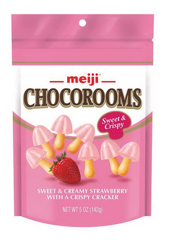 (Price/CASE)Chocorooms 70075 Meiji Strawberry Chocorooms 5 ounce Bag