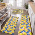thumbnail image 2 of Yellow Lemon Fruit Leaves Pink Pattern Kitchen Rugs Sets Of 3,Kitchen Runner Rugs Non Skid Washable,Decorative Kitchen Floor Mats for Kitchen,Sink,Laundry,17"x30"+ 17"x47" + 17"x59", 2 of 6