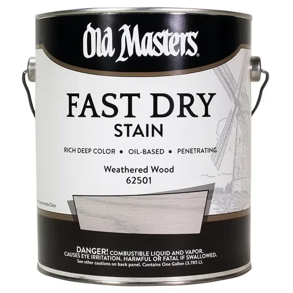 2-Pack of 1 gal Old Masters 62501 Weathered Wood Fast Dry Stain Interior Oil-Based Wood Stain