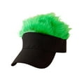 thumbnail image 5 of Segolike Men's Novelty Spiked Hair Visor with Wig Peaked Baseball Hat for Photography Green, 5 of 8
