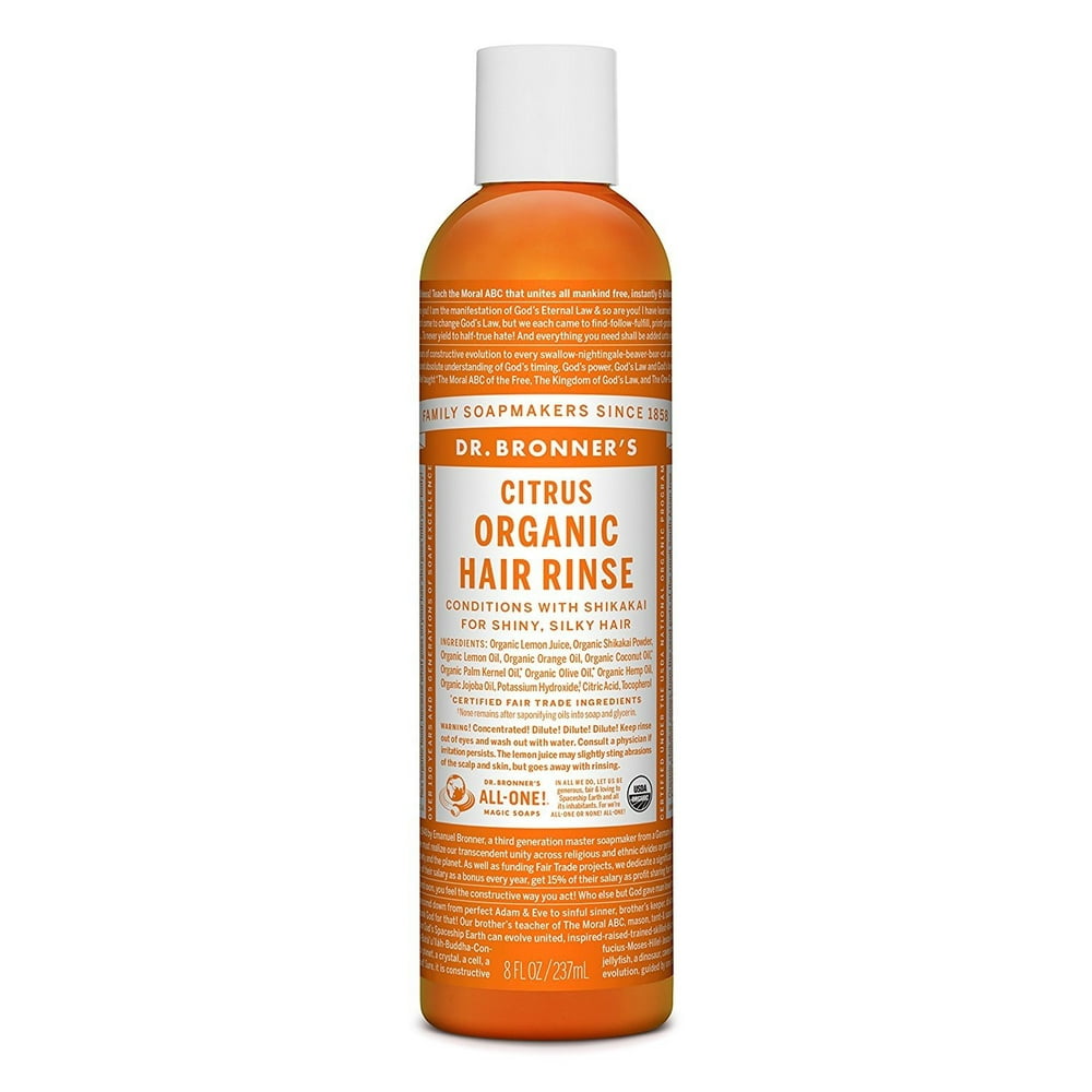 Dr. Bronner's Hair Conditioner Rinse - Citrus - 8 oz - Walmart.com - Walmart.com