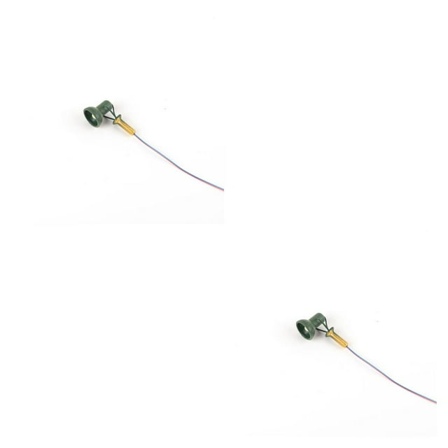 bedienty Model Railway Lamp Outdoor 1:87 Scale Streetlight Layout Single-Head LED Park Light Garden Building Layout Landscape Type B Green 2Set