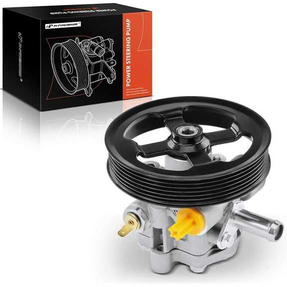 A-Premium Power Steering Pump, with Pulley, Compatible with Mitsubishi Lancer 2008-2015, Outlander 2008-2015, 2.0L 2.4L, Replace # 21-336, 4450A107