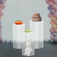 thumbnail image 4 of 3Pcs Clear Cylinder Pedestal Stands for Party, Thickened PVC Pedestal Display Stand Acrylic Column Tables Display Plinth Pillars for Wedding, Birthday, Event Decoration, 4 of 16