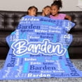 thumbnail image 2 of Custom Blanket with Name Personalized Blankets for Kids Adult Boys Girls Flannel Monogrammed Customized Blankets Throw (40''''x50''''), 2 of 6