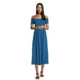 thumbnail image 2 of Nine.Eight Women's Off The Shoulder Smocked Dress, 2 of 5