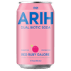 ARIH Dual Biotic Soda, Functional Prebiotic and Postbiotic Soda, Low Sugar, Red Ruby Galore, 12 fl oz