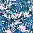 thumbnail image 3 of Blue and Green Exotic Leaves Wallpaper Peel-and-Stick - 25"W x 125"H, 3 of 3