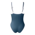 thumbnail image 5 of uikmnh Women's U Neck Wrap Tie Solid Color One Piece Swimsuit, High Waisted Bathing Suit Size:L, 5 of 5