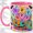 Pink, variant on Colorful Ghost Pail Accent Mug, 11oz Ceramic Coffee Cup for Halloween