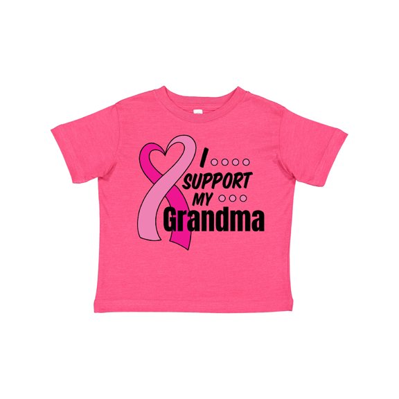 Inktastic Breast Cancer Awareness I Support My Grandma Pink Ribbon Boys or Girls Toddler T-Shirt