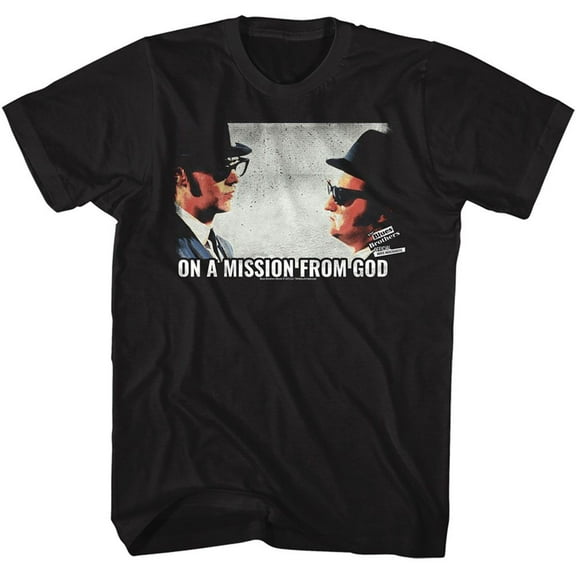 The Blues Brothers On a Mission Black Adult T-Shirt
