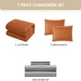 thumbnail image 3 of Nanshing Anneli 7 Piece Comforter Set, King, Burnt Orange, 3 of 4