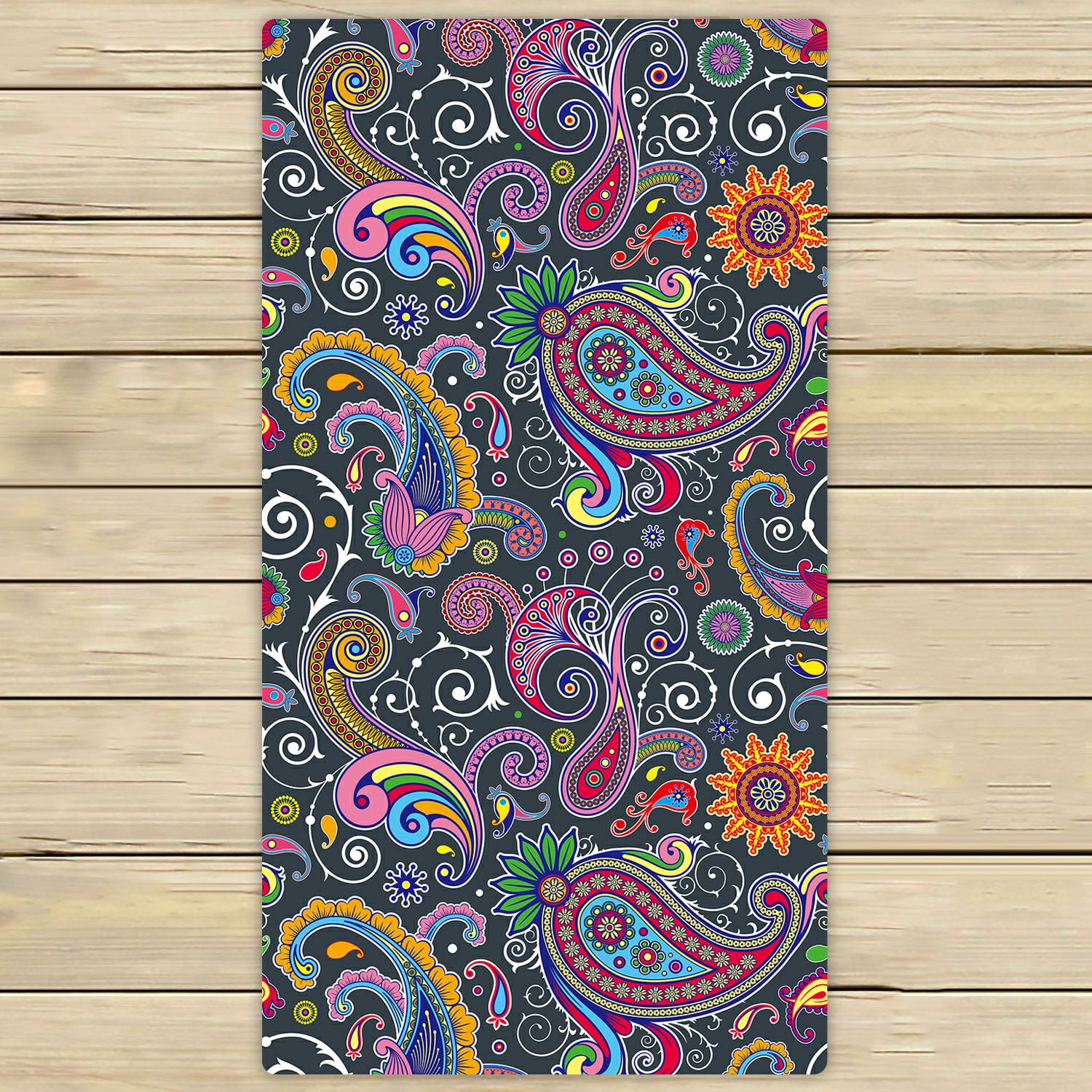 ZKGK Paisley Flower Floral Hand Towel Bath Towels Beach Towel For Home