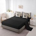 thumbnail image 3 of Catabedysis Cute Loves Pattern 7-Piece Twin Bedding For Boys,Happy Camping Camper Print Bedding Comforter Set For Boys,Multicolor,Black Reversible, 3 of 7