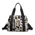 thumbnail image 1 of Bolsa Bolsos de hombro para mujer bandolera de nailon con letras de viaje con asa superior (caqui) Likrtyny Para Estrenar, 1 of 4