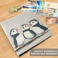 thumbnail image 4 of FORMRS 3 Ring Photo Album 4"x6" Self Adhesive Large Capacity PU Leather Cover, Cute Puffin, 4 of 8
