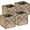 Natural Diamond Cross Hatch, variant on Wooden Planter Box l Rustic Barn Whitewash with Plastic Liner l Garden Decor l Restaurant and Wedding Decorations (6x6 Set of 2, Whitewash)