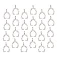 thumbnail image 2 of EeaseMX 100 Unids Aleación Colgante Hoja Hebilla Forma Aleación Colgantes Colgantes para DIY Joyería Collar Pendientes Fabricación (Plata), 2 of 8