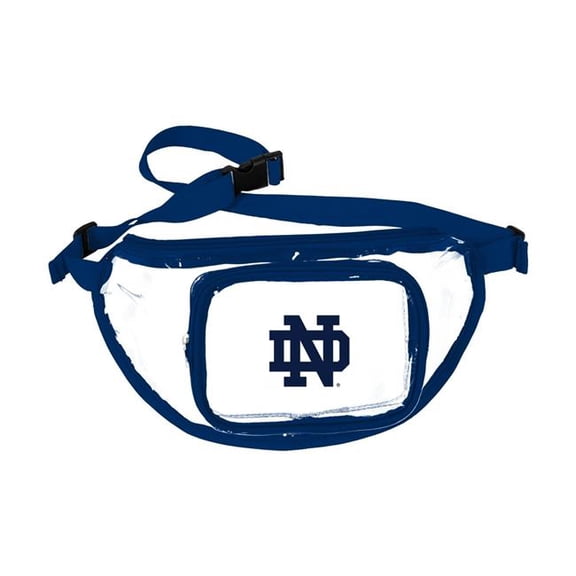 Logo Brands 190-881 Notre Dame Clear Fanny Pack