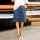 thumbnail image 2 of Pantalones cortos de pijama con botones y estampado a cuadros para mujer: ropa de dormir suave, cintura elástica, estampado bonito, 2 of 6