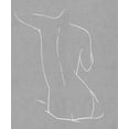 thumbnail image 2 of Blake, Madeline 26x31 Black Ornate Wood Framed with Double Matting Museum Art Print Titled - Female Figure Gray V, 2 of 4