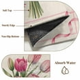 thumbnail image 6 of Round Rugs 3.3Ft, Pink Tulip Round Area Rug Washable Indoor Throw Carpet, Spring Floral Romantic Flowers Rustic Soft Non Slip Circle Rug for Laundry Room Patio Home Decor Aesthetic, 6 of 8