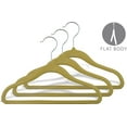 thumbnail image 2 of International Hanger Tan Kid's Velvet Non Slip Suit Hanger for Tops and Bottoms, 50 Pack, 2 of 3