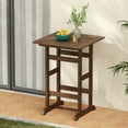 thumbnail image 6 of Barara King Outdoor Picnic Tables,Patio Table for Outdoor Use,30 Inch Square Bar Table Dining Table with Slatted Tabletop for Poolside-Brown, 6 of 9