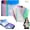 12pcs*mix, variant on 11-Hole Expanding File Pockets Assorted Colors, 6/12PCS Expandable Plastic Envelopes Binder, Waterproof Expandable Transparent Folders for 2/3/4 Ring Document Pouch for School Home Office (6PCS-A)