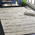thumbnail image 2 of SAFAVIEH Marbella Burton Striped Wool Area Rug, Black/Ivory, 3' x 5', 2 of 9