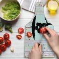 thumbnail image 3 of Kissing Cutting Board, Couple Romance Under Umbrella Abstract Colorful Raindrops, Decorative Tempered Glass Cutting and Serving Board, in 3 Sizes, by Ambesonne, 3 of 5