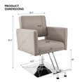 thumbnail image 3 of Gray Hydraulic Barber Chair with Back Cover for Hair Stylist Beauty Salon Equipment, 3 of 18
