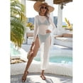thumbnail image 7 of Swimsuit Coverup for Women 2025 Summer Hollow Out Crochet Bathing Suit Swimwear Beach Cover Up, 7 of 7