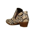 thumbnail image 3 of Women Snake Embossed Layered Vamp Stacked Chunky Heel Ankle Booties 18338, 3 of 6